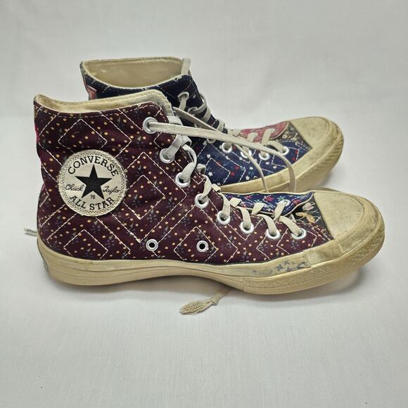 Converse Chuck Taylor All Star Shoes Mens 7 Womens 9 Patchwork Bandana A04617C - Picture 1 of 10